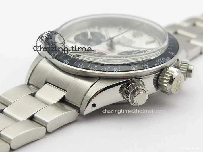 0112 Daytona 6263 SS White Black Dial Black Tachymeter Bezel On SS Bracelet Venus Premium 3858